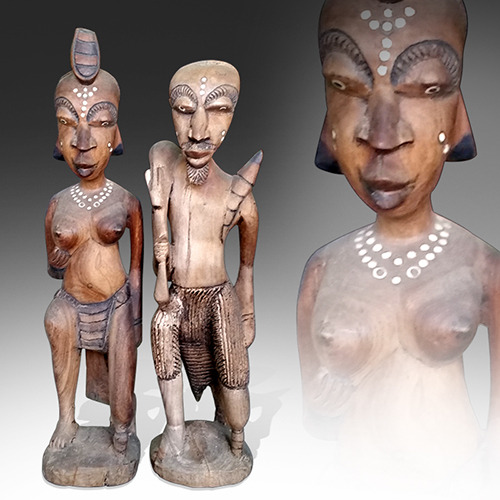 아프리카 나무조각 공예품2EA